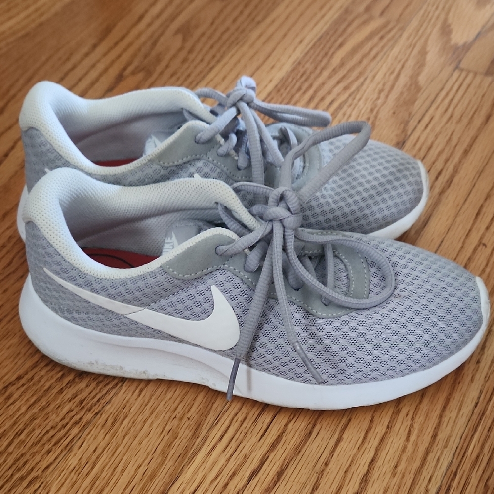 Nike Kids Gray and White Sneakers